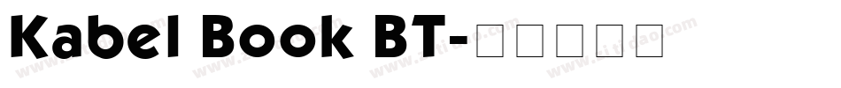 Kabel Book BT字体转换